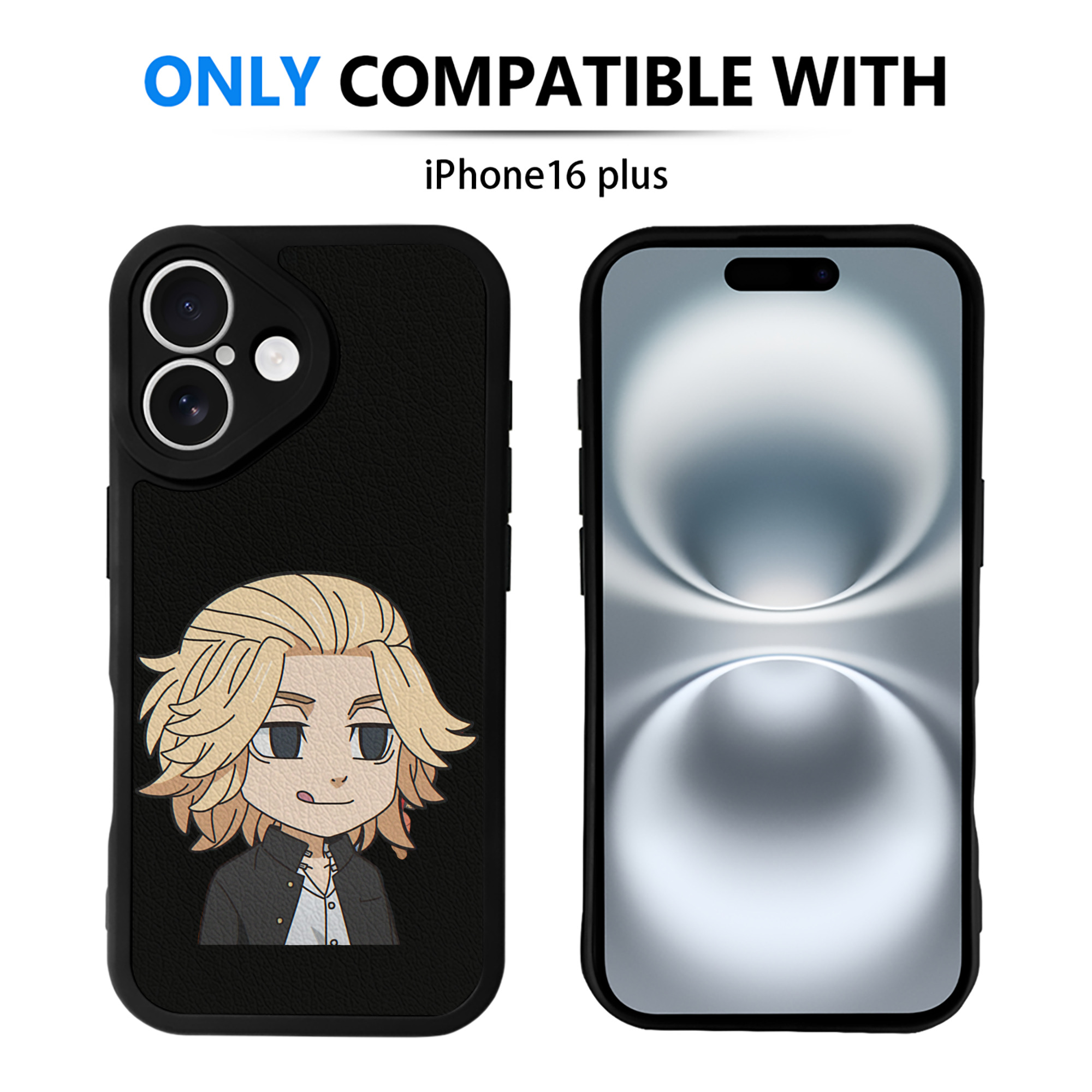 （画像用） 東京リベンジャーズ Tokyo Revengers 【iPhone 16シリーズ対応】シリコンスマホケース（レザー調） 材質：シリコン